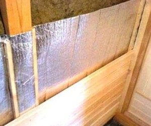 Утепление стен в парилке