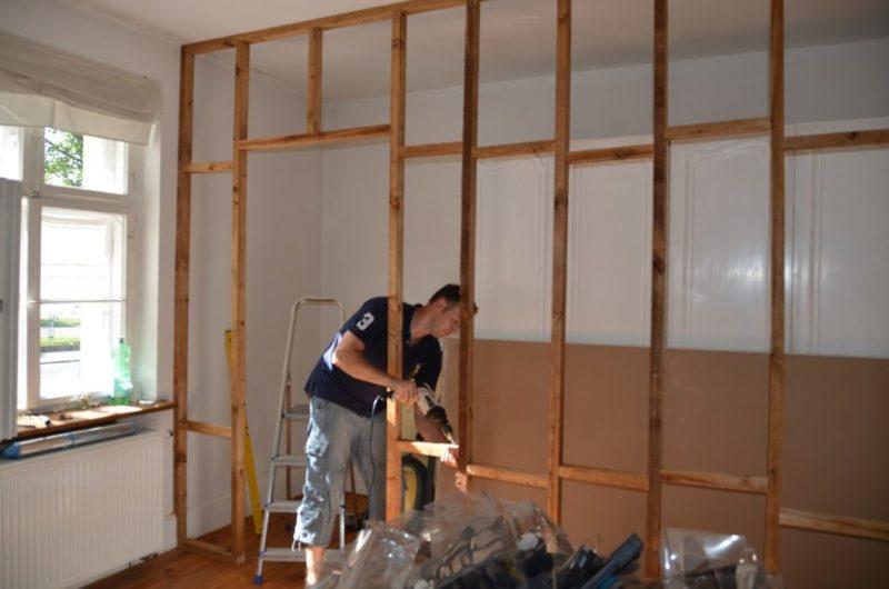 Подготовка для сроительства перегородки