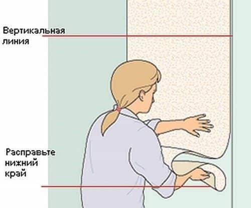 приклеивание шпалеры